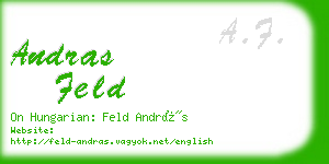 andras feld business card